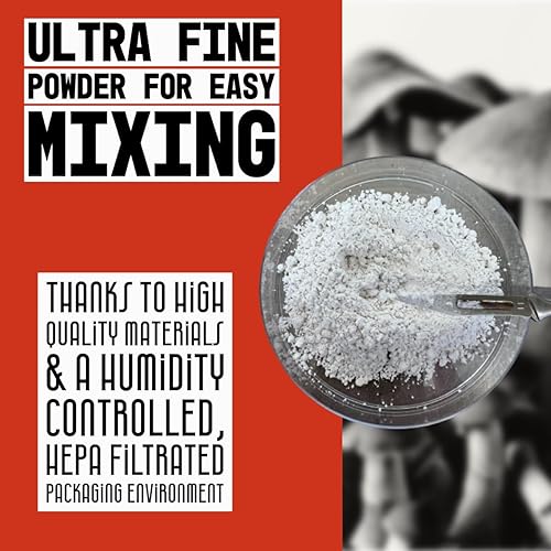 Miniatura 4 de Mycology Basics - Yeso ultrafino de grado de laboratorio para cultivadores de hongos, empaquetado en un recinto filtrado HEPA para esterilidad (1.0