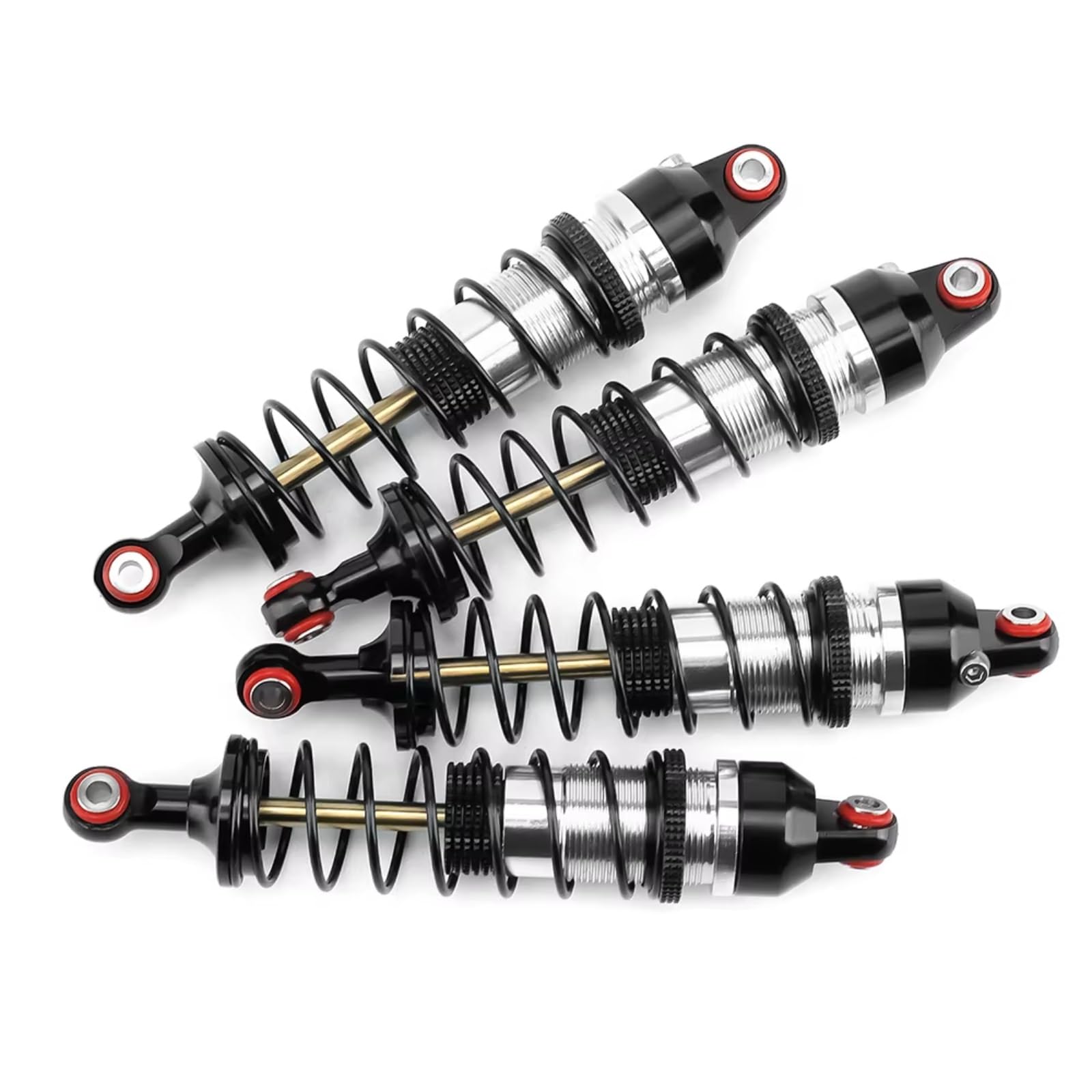 Compatible con Traxxas para Mini para Maxx 1/16 RC Mejora Accesorios De Modificación Piezas 4 Amortiguadores De Aleación De Aluminio Piezas para RC(Blue)