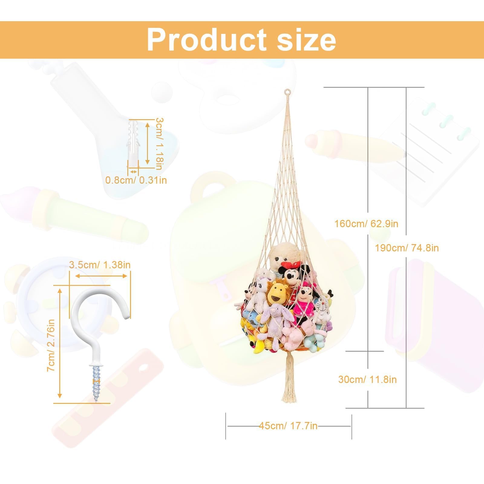 DIYCUT Filet De Rangement Peluche, Hamac Pour Animaux En