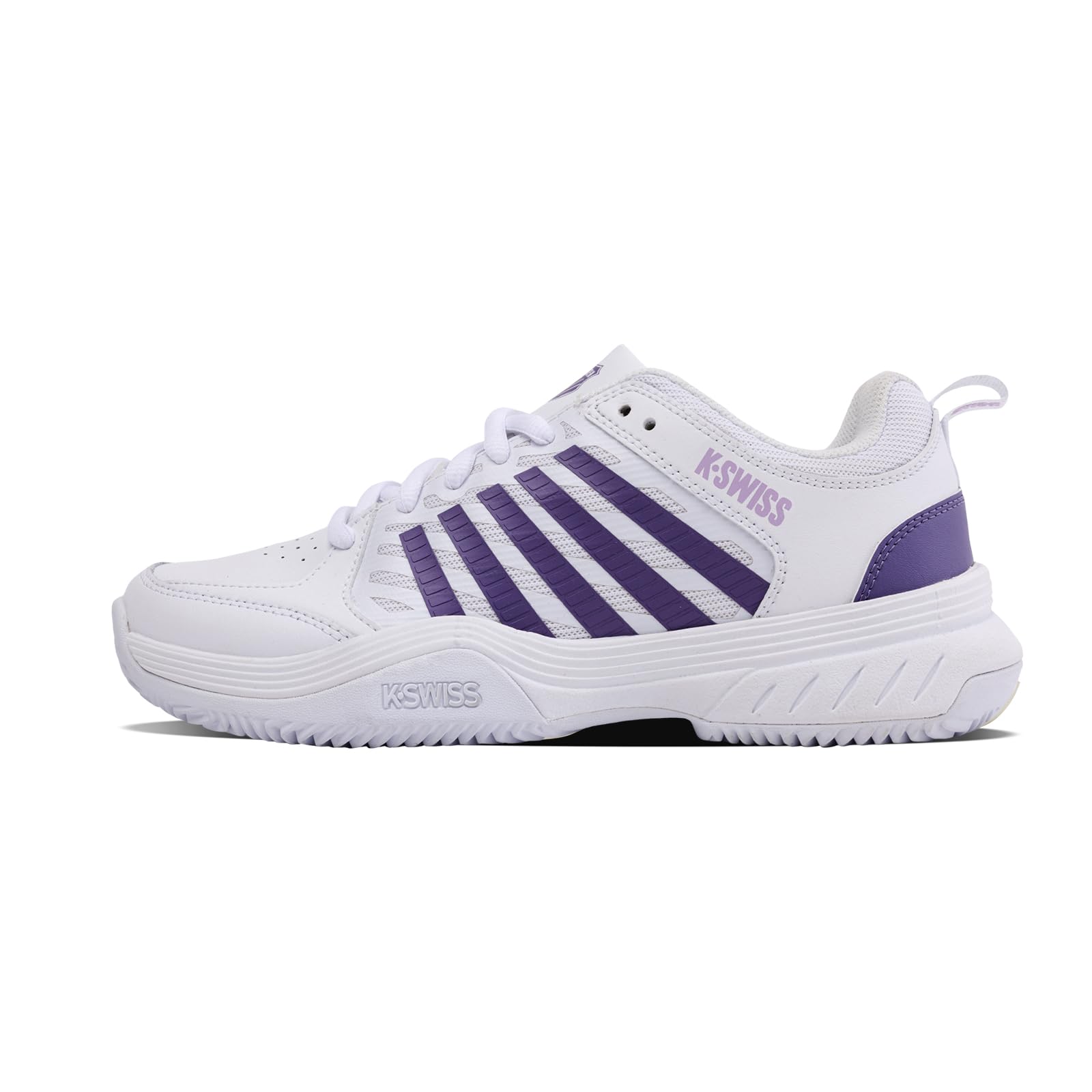 K-Swiss Womens Court Express 2 Tennis Shoe, White Purple Haze Neon Lavender, 4.5 UK