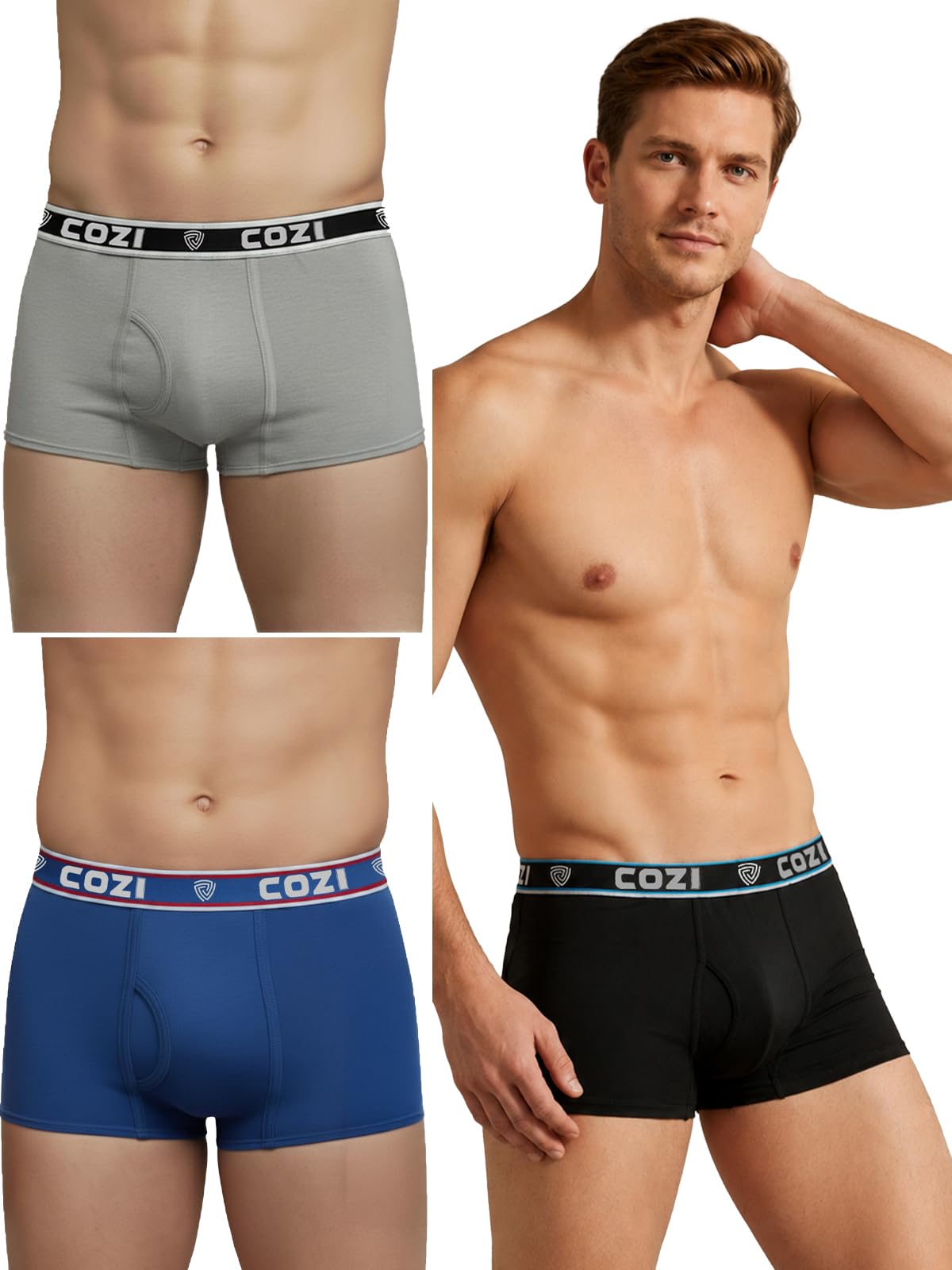 lux cozi Mens 100% Cotton Solid Mini Trunk | Mini Trunk Underwear for Men | Color and Print May Vary |Mini Trunk for Men Pack of 3-picture-44
