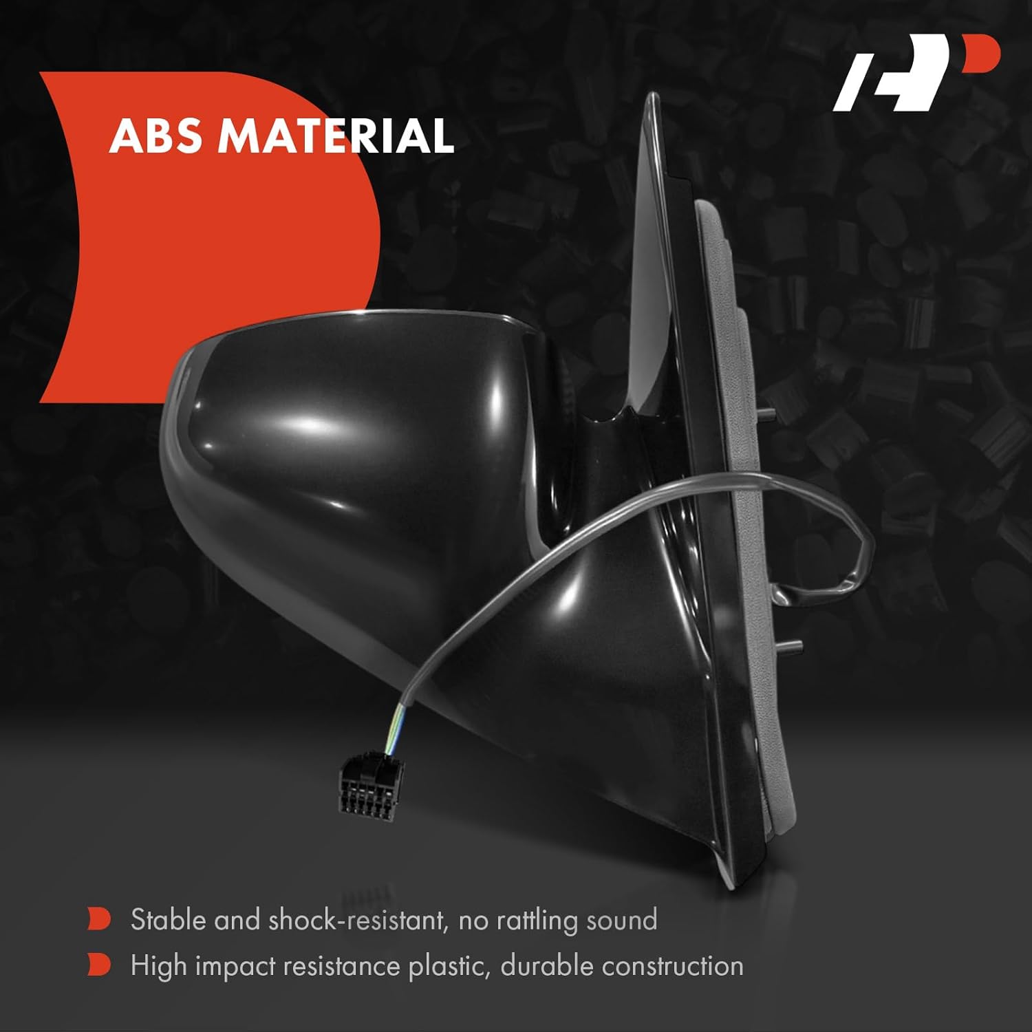 A-Premium Pair (2) Driver and Passenger Side Power Door Mirror - Compatible with Pontiac Bonneville 2000-2005 - Non-Heated Non-Folding Smooth Black Outside Rear View Mirror