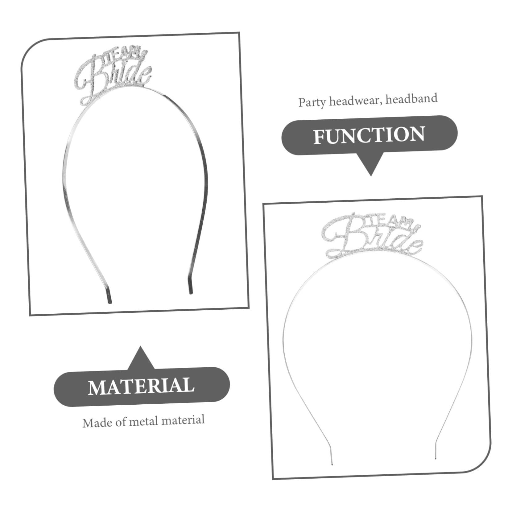 FRCOLOR 9 piezas de diadema para mujer diademas para el pelo de las señoras Bachelorette-diademe niñas cristal accesorios para el cabello para mujeres diadema de metal tiara para niñas novia fiesta