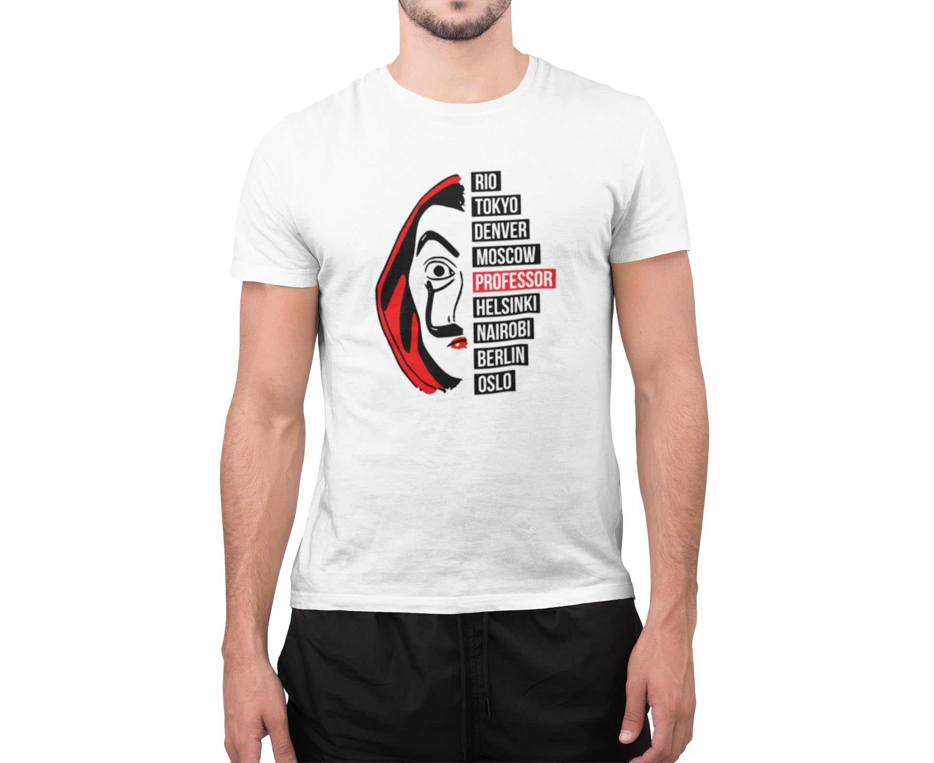 Graphic Impact Unisex White Inspired Money & The Heist Rio Tokyo Bella Ciao T-Shirt (Xl)
