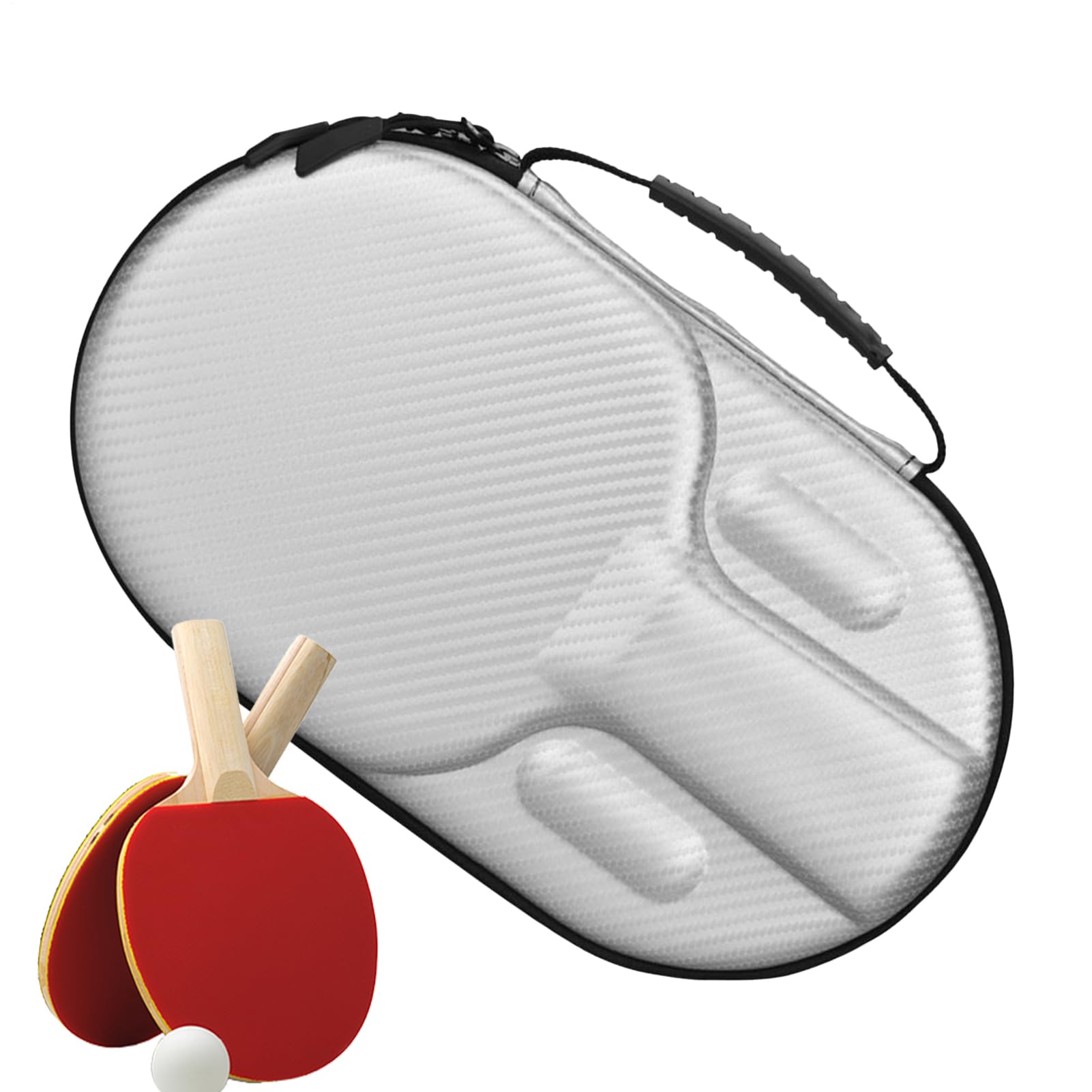 Custodia per racchette da ping pong, organizer per racchette da ping-pong, in pelle e EVA, 31 x 18 x 6 cm, per bambini e adulti, giocatori di squadre scolastiche, partecipanti a torneo, palestra