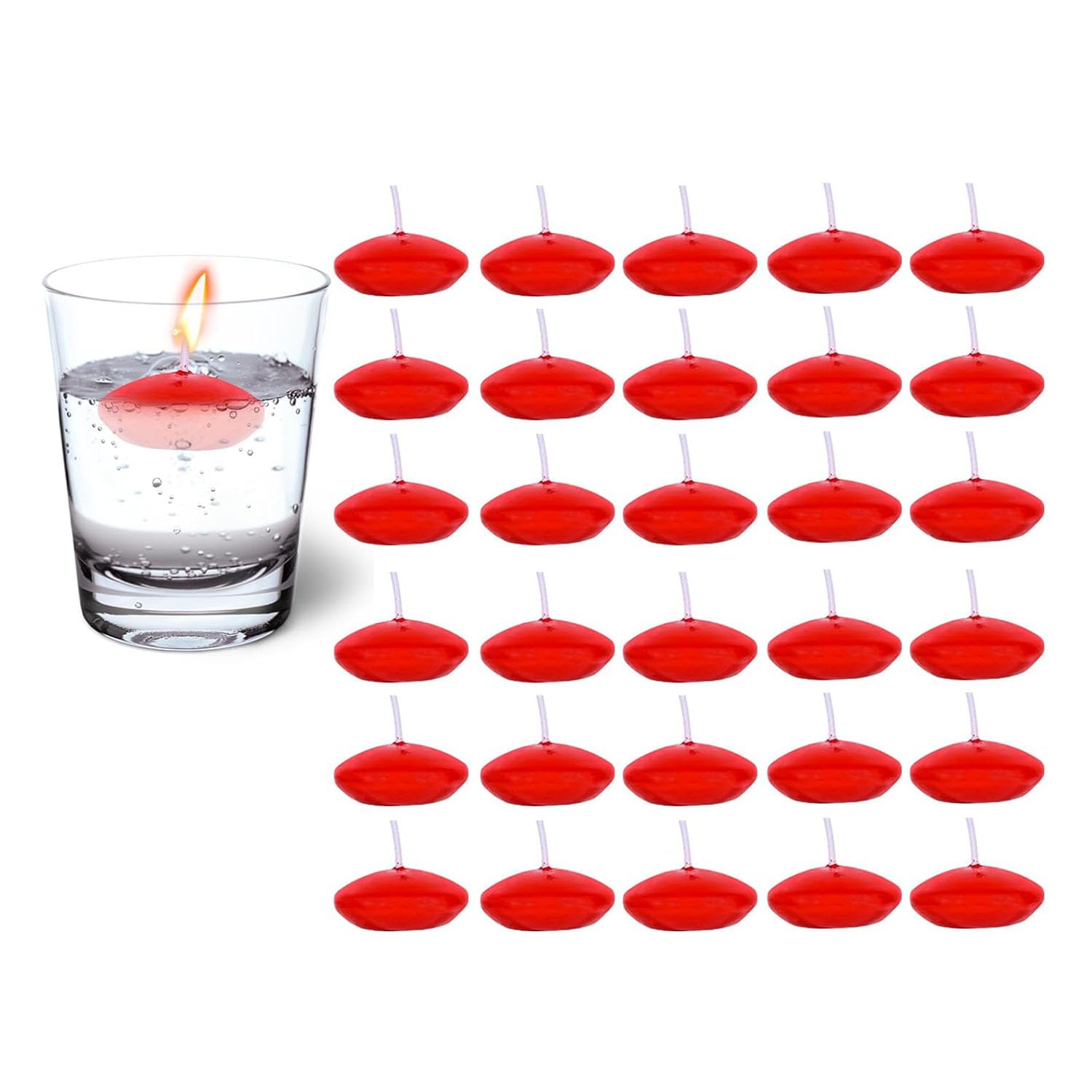 30 Candele Galleggianti Non Profumate - Tea Light Per Centrotavola, Matrimoni E Vasche Da Bagno - Foto 11