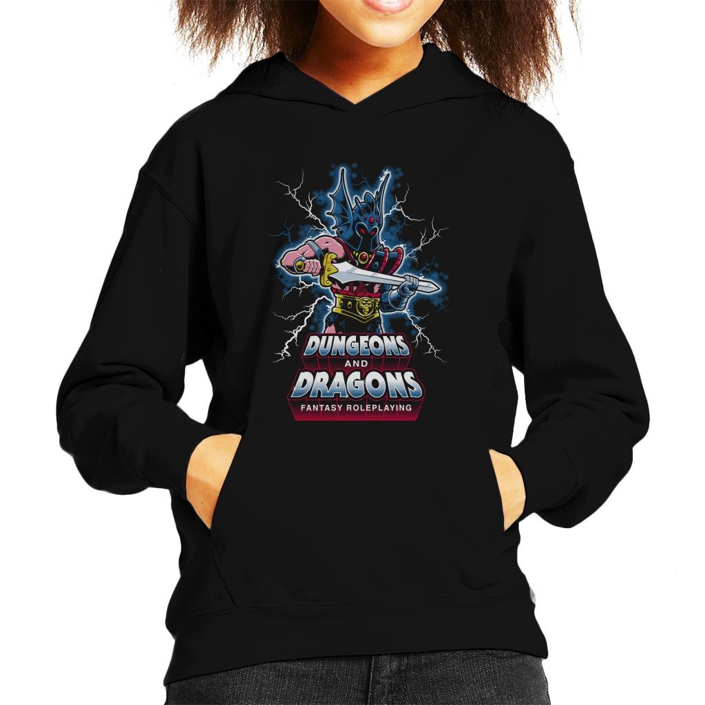 Cloud City 7 Black Dungeons And Dragons Warduke Kid's Hooded Sweatshirt