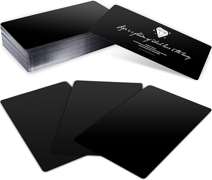 150 Stück Metall Visitenkarten Blanko - 10 Farben Aluminium Für Gravur