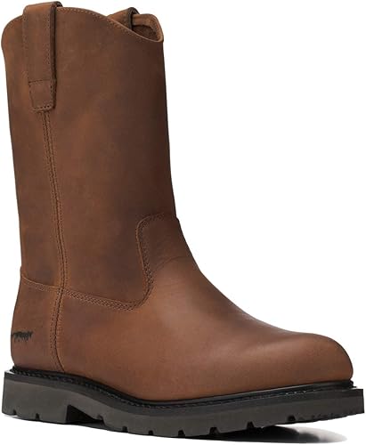 Golden Fox - Botas de trabajo para hombre de cuero Wellington para granja y construcción