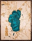 Large. Beautifully Detailed! BLUE Lake Tahoe 3-D Wood Map. 24in x 31in