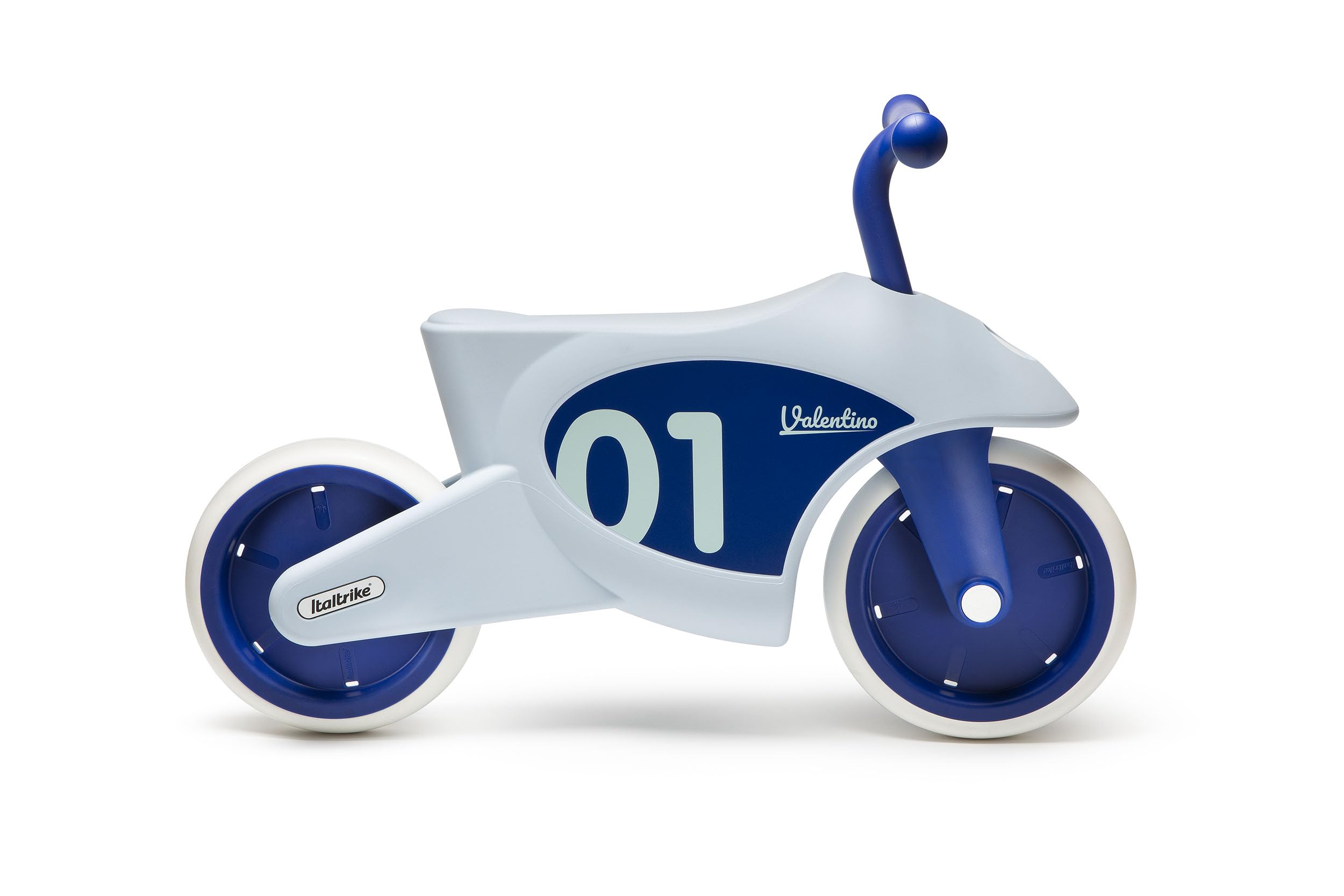 Italtrike Valentino Balance Bike for Toddlers & Kids, Indoor & Outdoor Use, Safe Design, Sturdy Child Safe Wheels, 2-4 Years, Made in Italy (Blue)