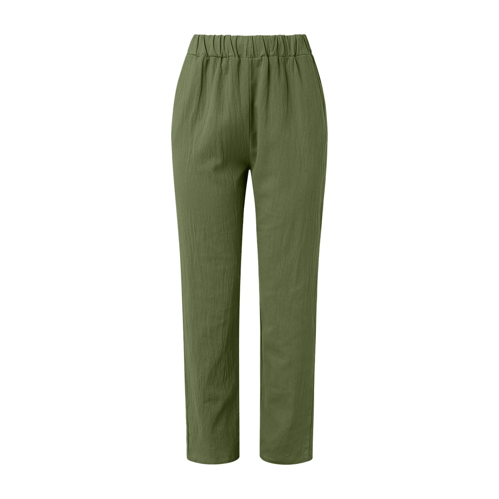 Sommerhose Damen Leicht Freizeithose Weites Bein Elastic Leichte Strandhose Freizeithose Culottes Hosen Stoffhose Sommerhose Hohe Taille Mit Tunnelzug Und Taschen Damen Leinenhosen Mit Hoher