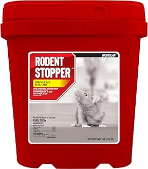 Rodent Stopper, Granular Animal Stopper Repellent, All Natural, Effective All Year Round, Safe for People and Pets, No Harsh Chemicals, Ready to Use, Rodent Repellent - 5 lb Shaker Jug