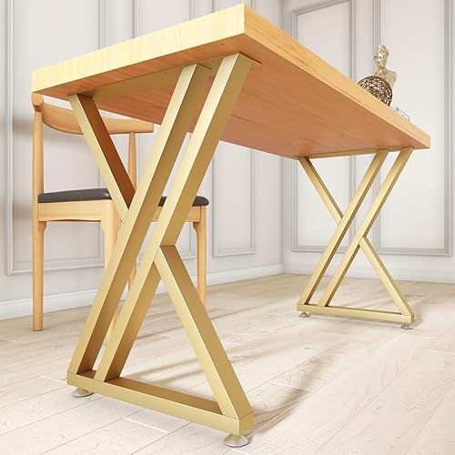Miniatura 6 de HEONITURE Patas de mesa de 28 pulgadas, patas de escritorio modernas de metal, patas de comedor industriales de doble triángulo para mesa, patas de