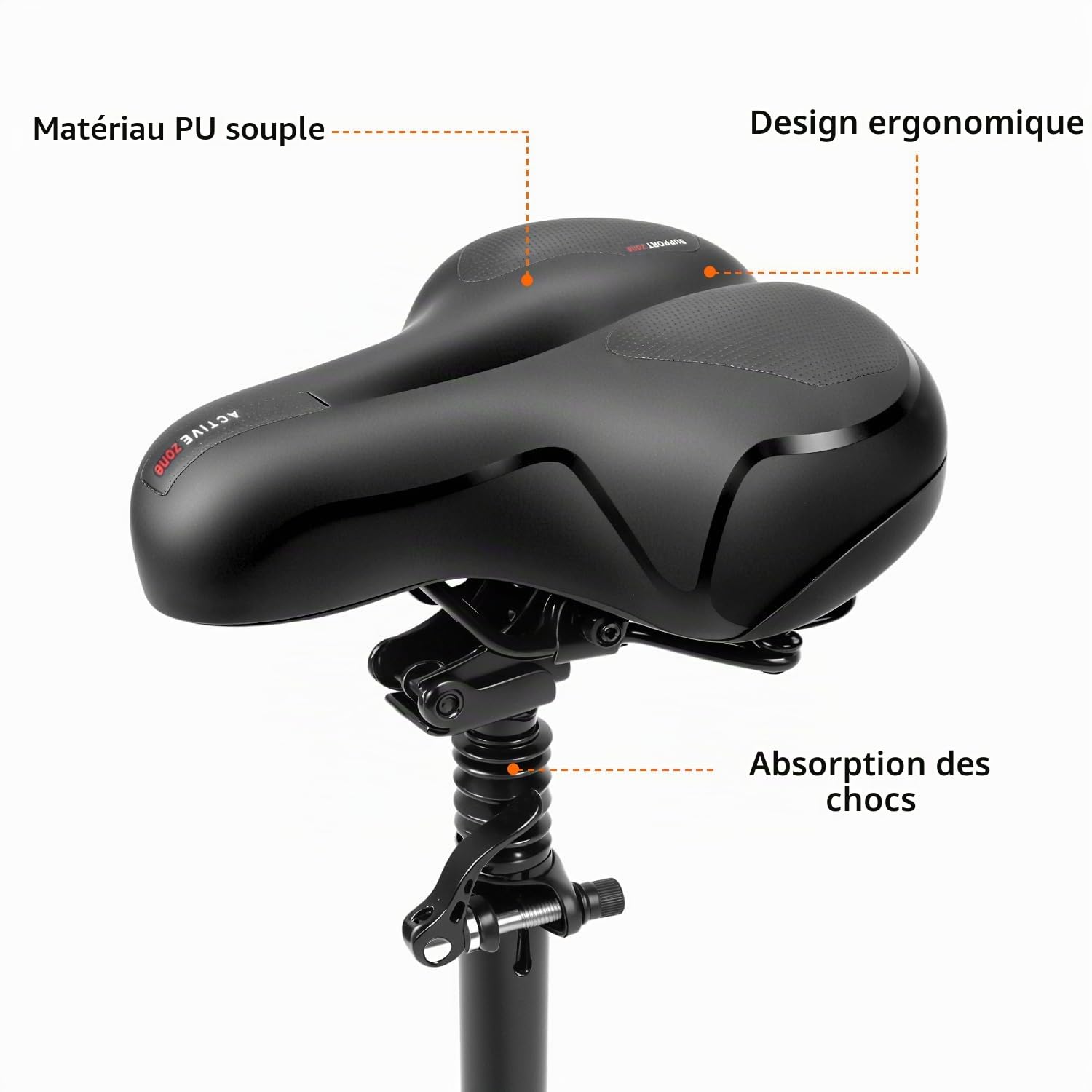 QWORK® Selle Trottinette Électrique, Siege Trotinette Electrique réglable en Hauteur, Compatible avec Ninebot F20 F25 F30 F40