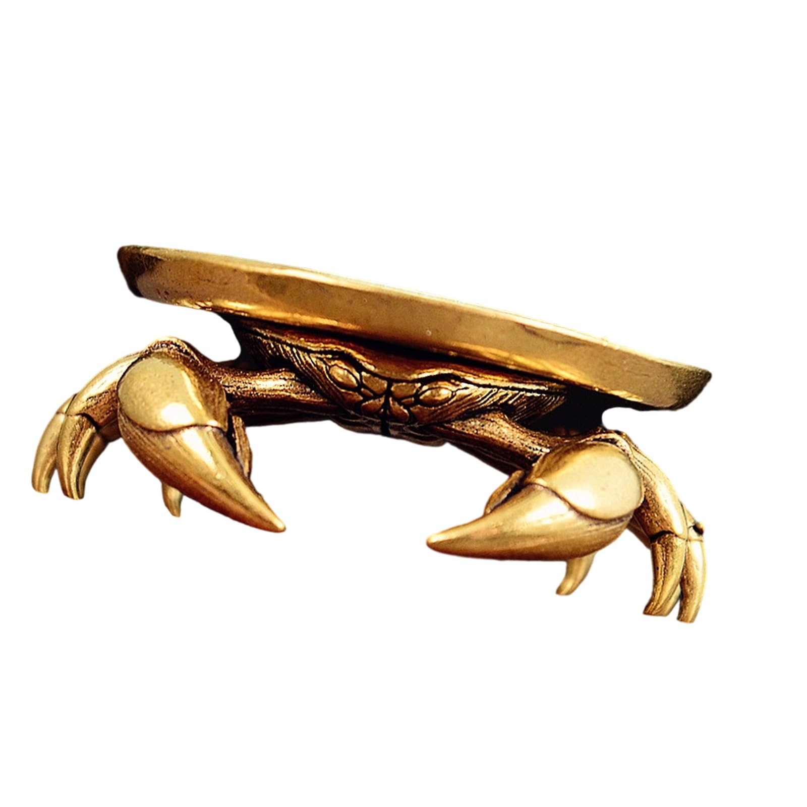 Msioytog Classical Antique Crabs Miniature Sculpture Home Desk Decors Metal Craftsmanships Decorative Accent Ornament Artistic Crabs Figurine Metal