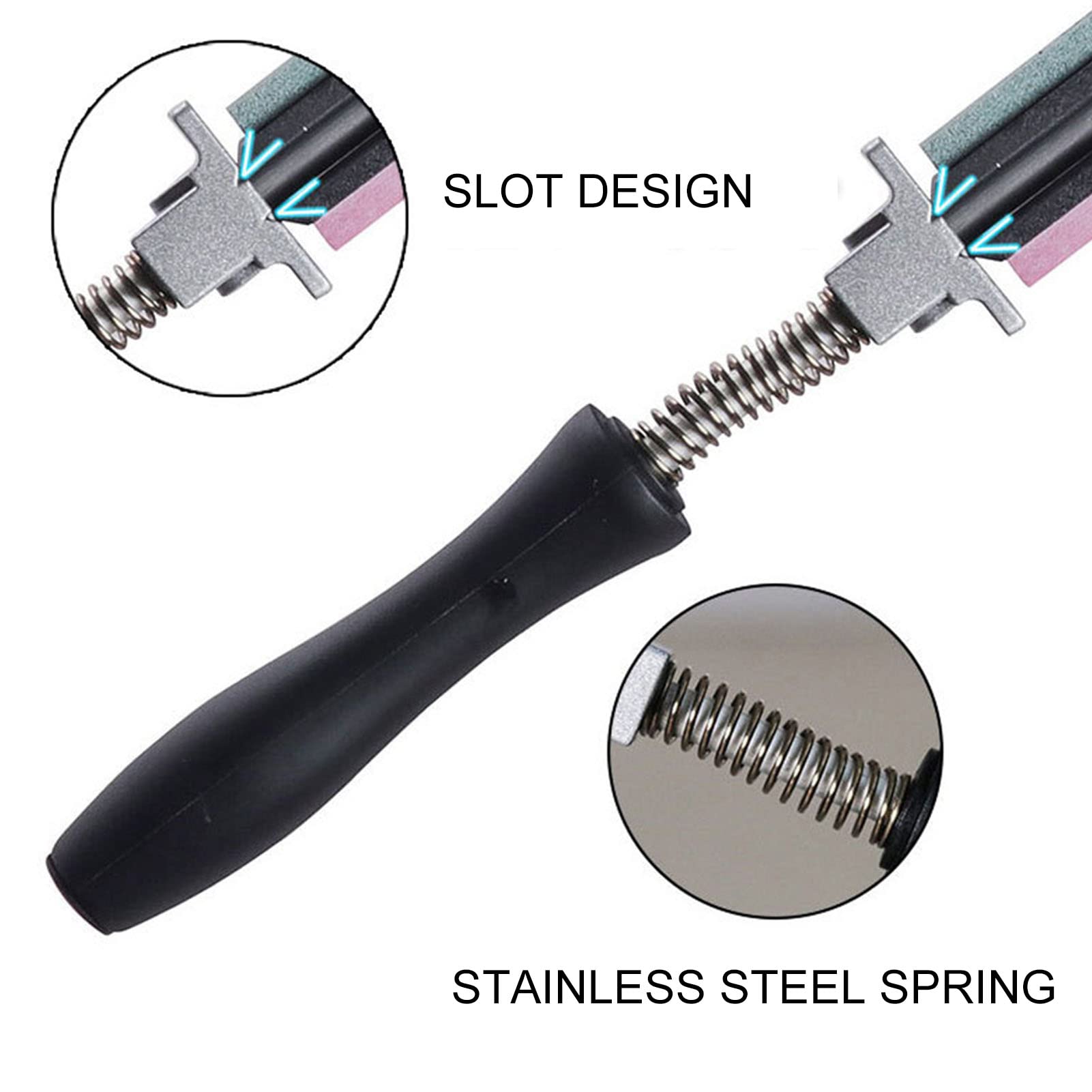 Cryfokt Afilador de Cuchillos de Cocina, Herramienta de Pulido Duradera |Afilador Multifunción para Sujeción en el Hogar |Hecho de Aluminio Fundido |Se Adapta a Cocina/chef/tijeras |29,42 Onzas