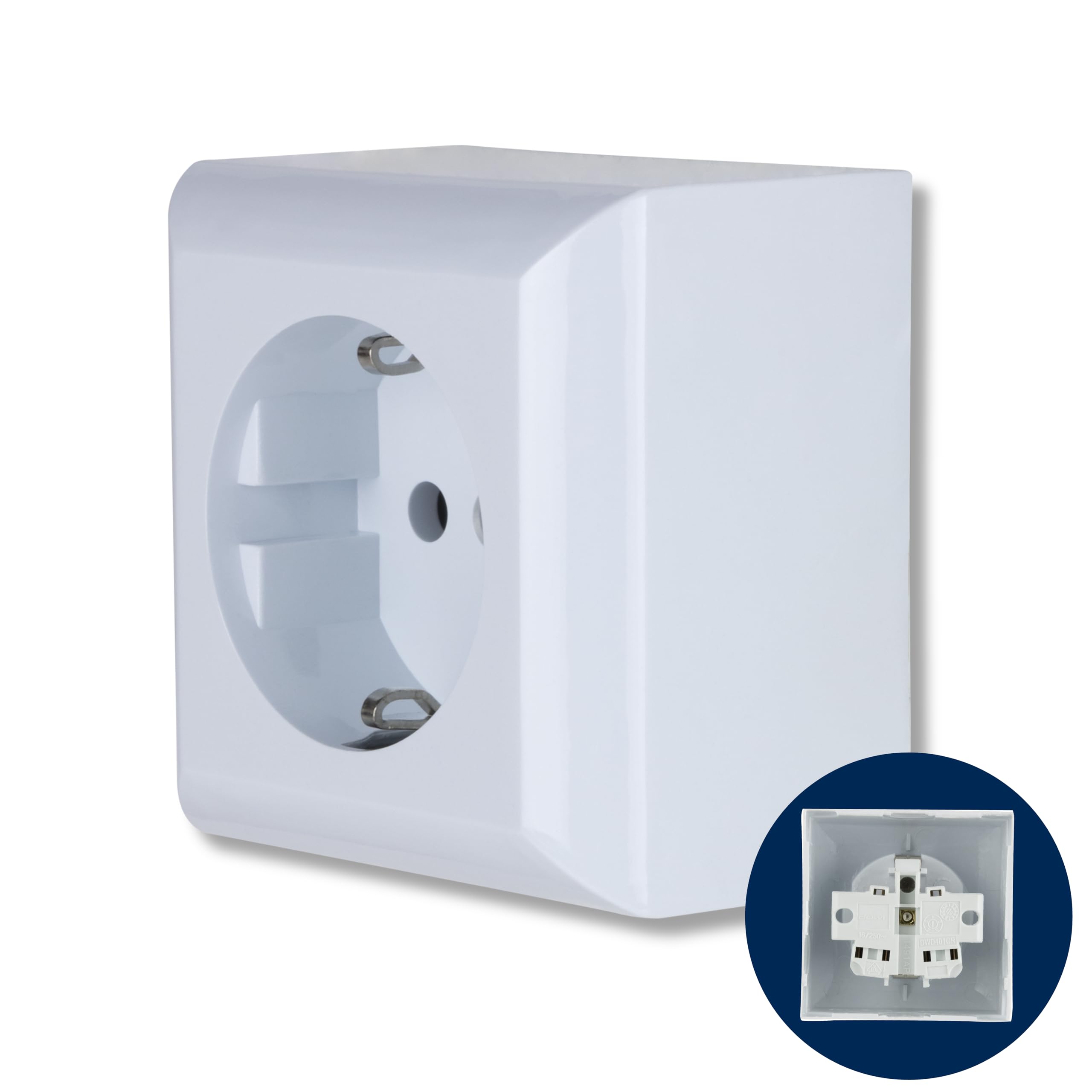 Presa Da Muro Techly Italiana/Schuko 16A Bianca - Alveoli Protetti, Fissaggio A Muro, Sicura E Pratica - Foto 10