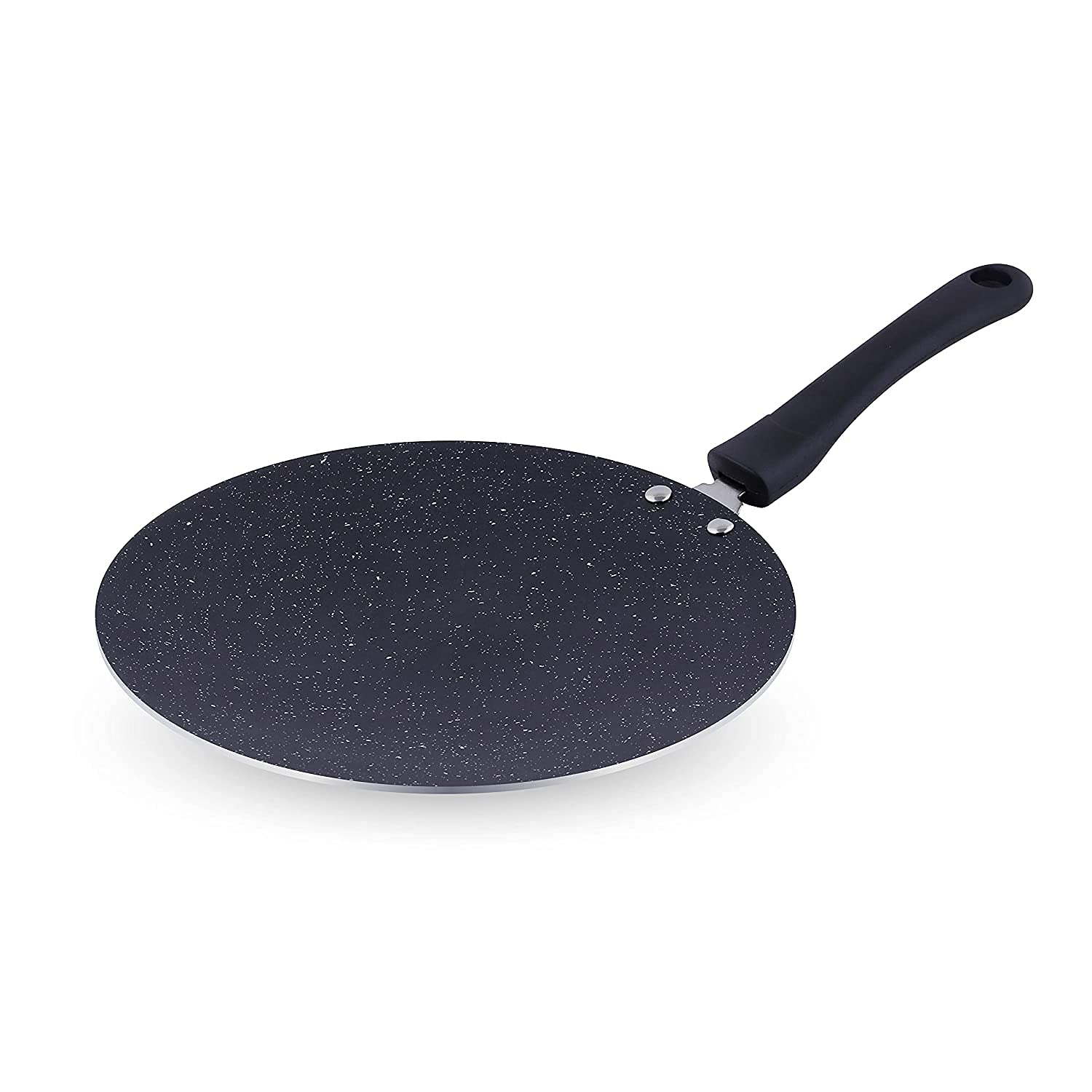 METREY Non Stick Heavy Duty Concave Single Handle Tawa,280 mm,Black
