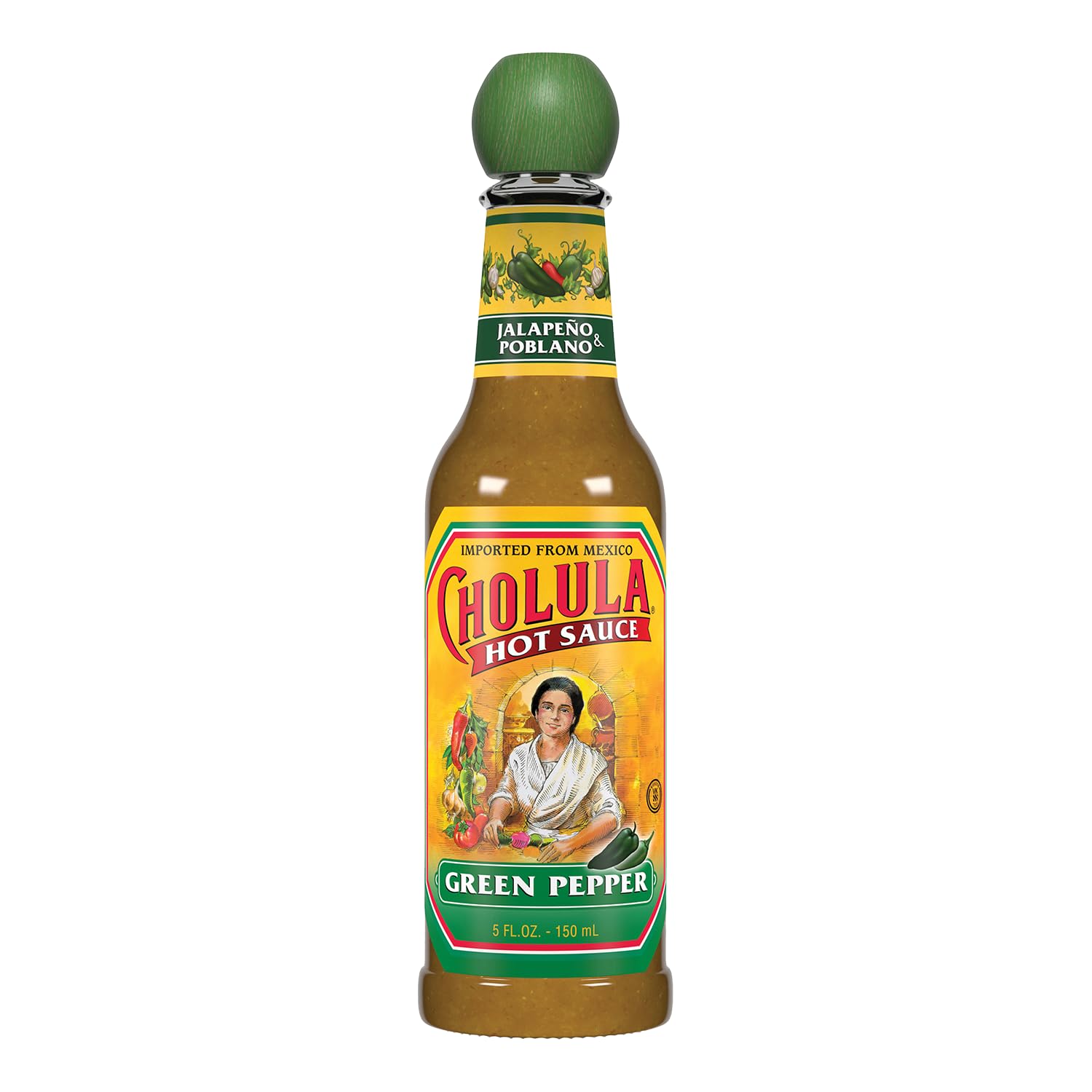 Cholula Green Pepper Hot Sauce 5 Fl Oz (Pack of 4)
