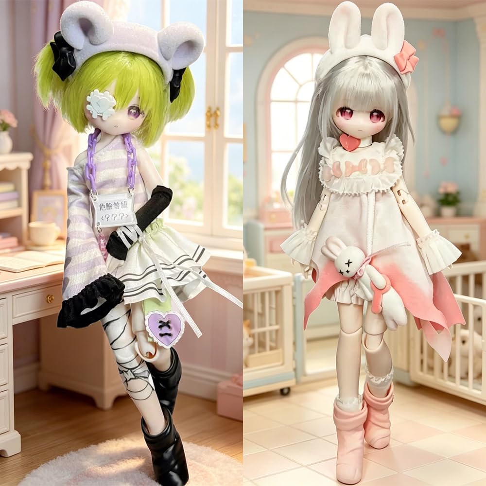 1/8 BJD Haartransplantationspuppe Niedliche (Two Boxes) | Geistergeschichten-Serie Sammelfigur zum Anziehen und Verschenken