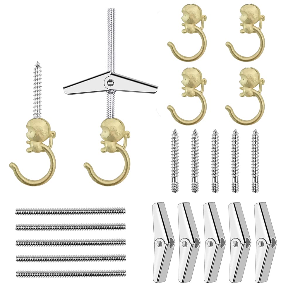 Buy Beyoo 6 Pcs Monkey Shape Swag Heavy Duty Hooks Ceiling Hook with