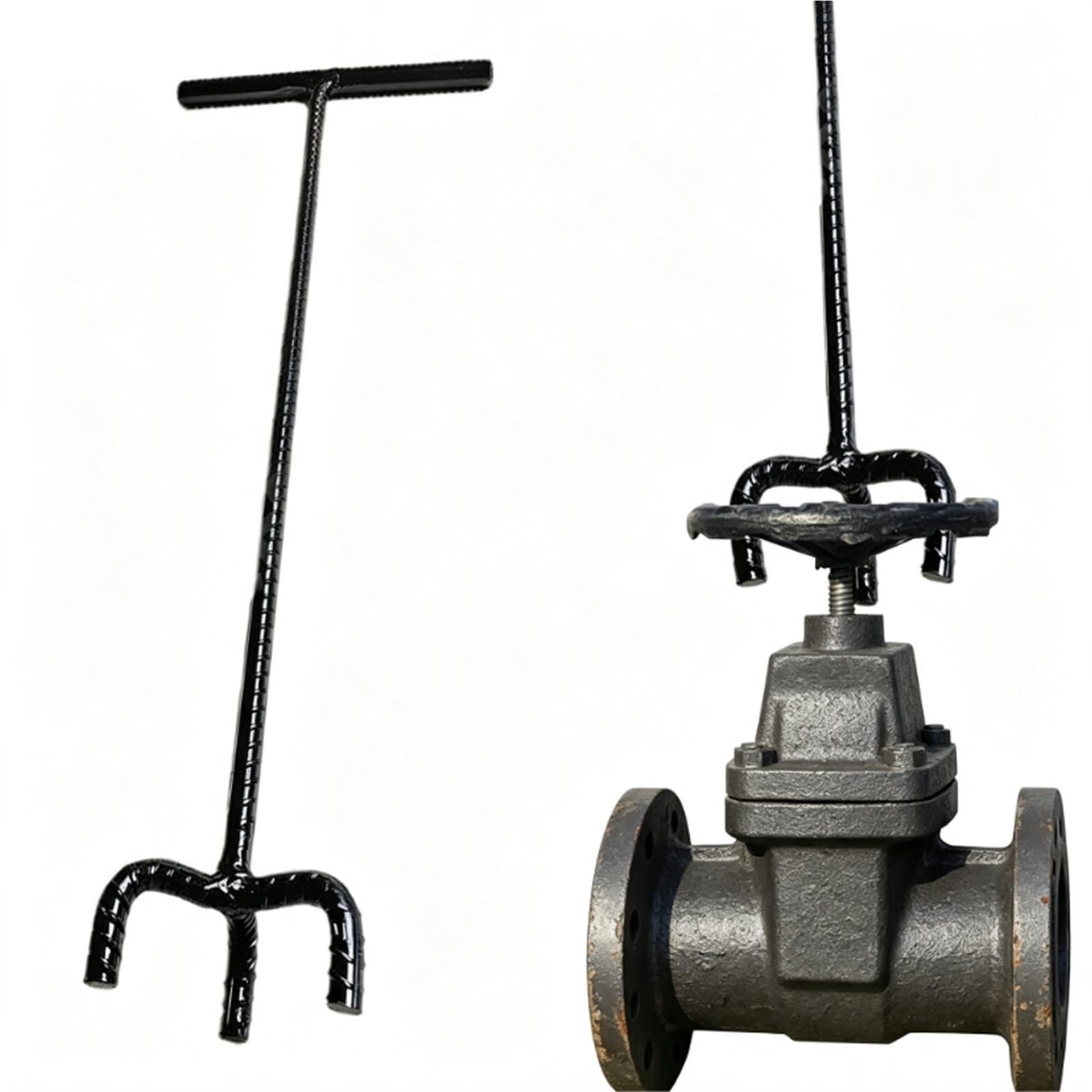 Llave Funcionamiento, Herramientas Cierre Medidor Agua Apertura | Herramientas De Fontanería Suaves Para Fontaneros Profesionales, Mango En T De Alcance Extendido(6ft/180cm)
