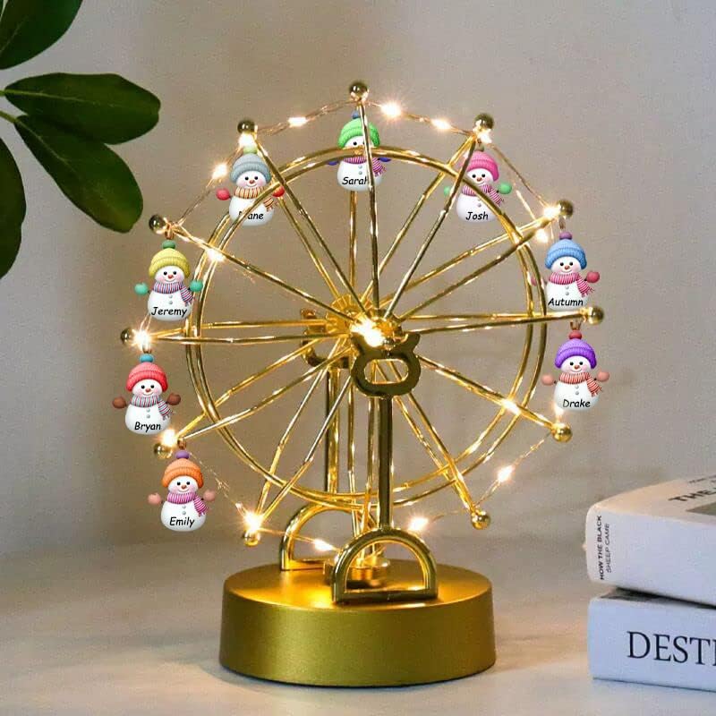 WILINNI Personalisierte Weihnachten Schneemann Riesenrad Lichter...