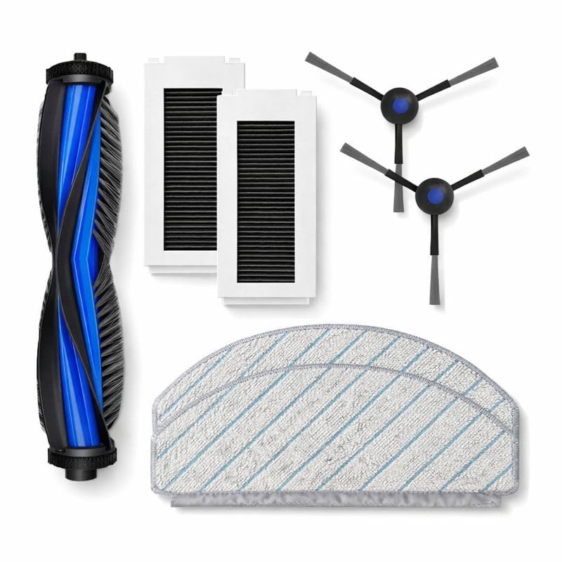 VACZEN Replacement Accessories Kit Compatible with ECOVACS DEEBOT N30 Plus Robot Vacuum Cleaner, 7 Piece Spare Parts Set with Main Brush 2 Side Brushe