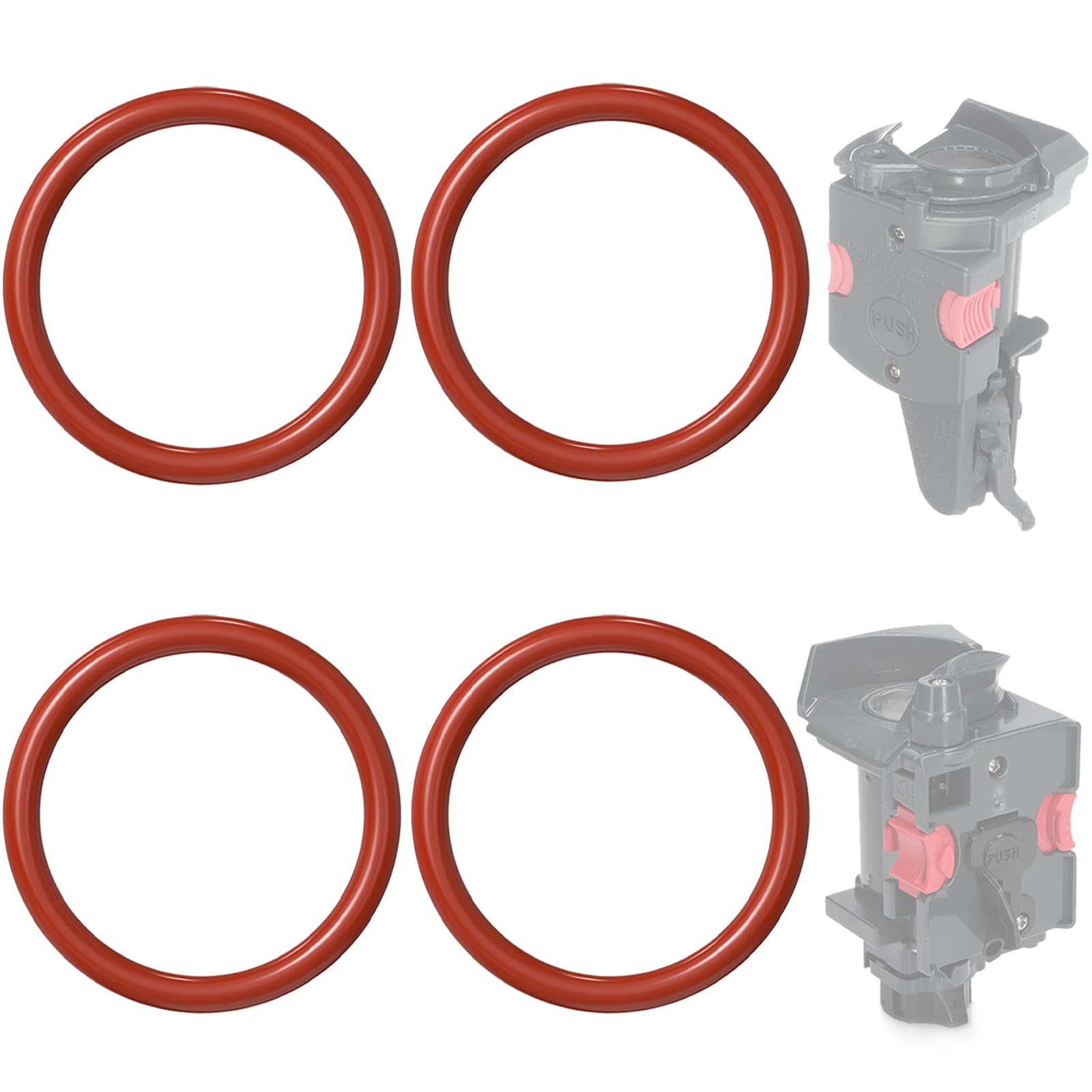 3 Guarnizioni O-Ring Per Macchine Caffè Delonghi, Philips, AEG - Ricambi Gruppo Erogazione E Pistone - Foto 2