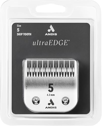 Miniatura 3 de Andis Cuchilla para cortar perros UltraEdge de acero con infusión de carbono, diente de salto tamaño 5, longitud de corte de 14 de pulgada (72640),