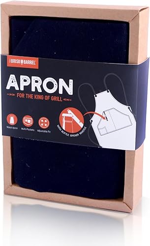 Miniatura 2 de Delantales de chef para hombre, delantal de barbacoa, delantal de trabajo para hombre, color negro. Lona de algodón. Delantales con bolsillo,