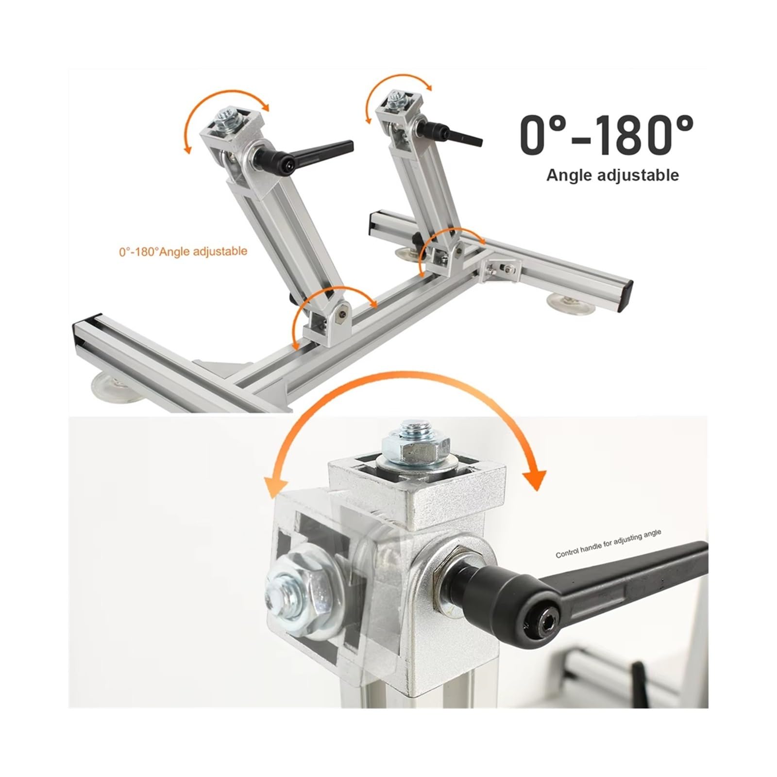 actuador lineal, Soporte De Motor Alternativo Ángulo Ajustable, Bricolaje, Con Doble Columna Y Ventosa For Fijo Movimiento Lineal(One Head)