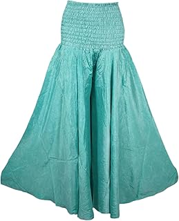 Ocean Blue Boho Pants – Handmade Flowy Flared Beachwear SM