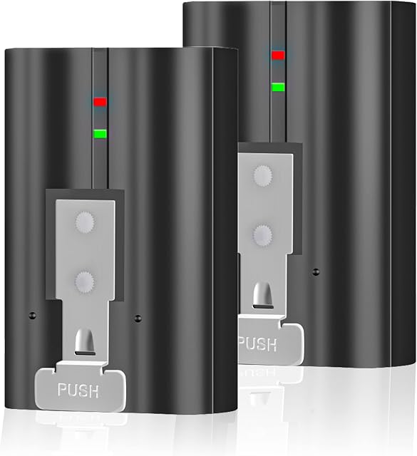 6040mAh 2-Pack Replacement Battery Compatible with Ring Video Doorbell 2/3/3plus/4 Camera/Stick Up Camera/Peephole Camera/Spotlight Camera/Solar Floodlight/Door View Camera Upgraded Batteries