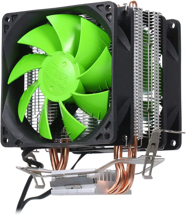 Walmeck Hydraulic CPU Cooler Heatpipe Fans Quiet Dual Fan