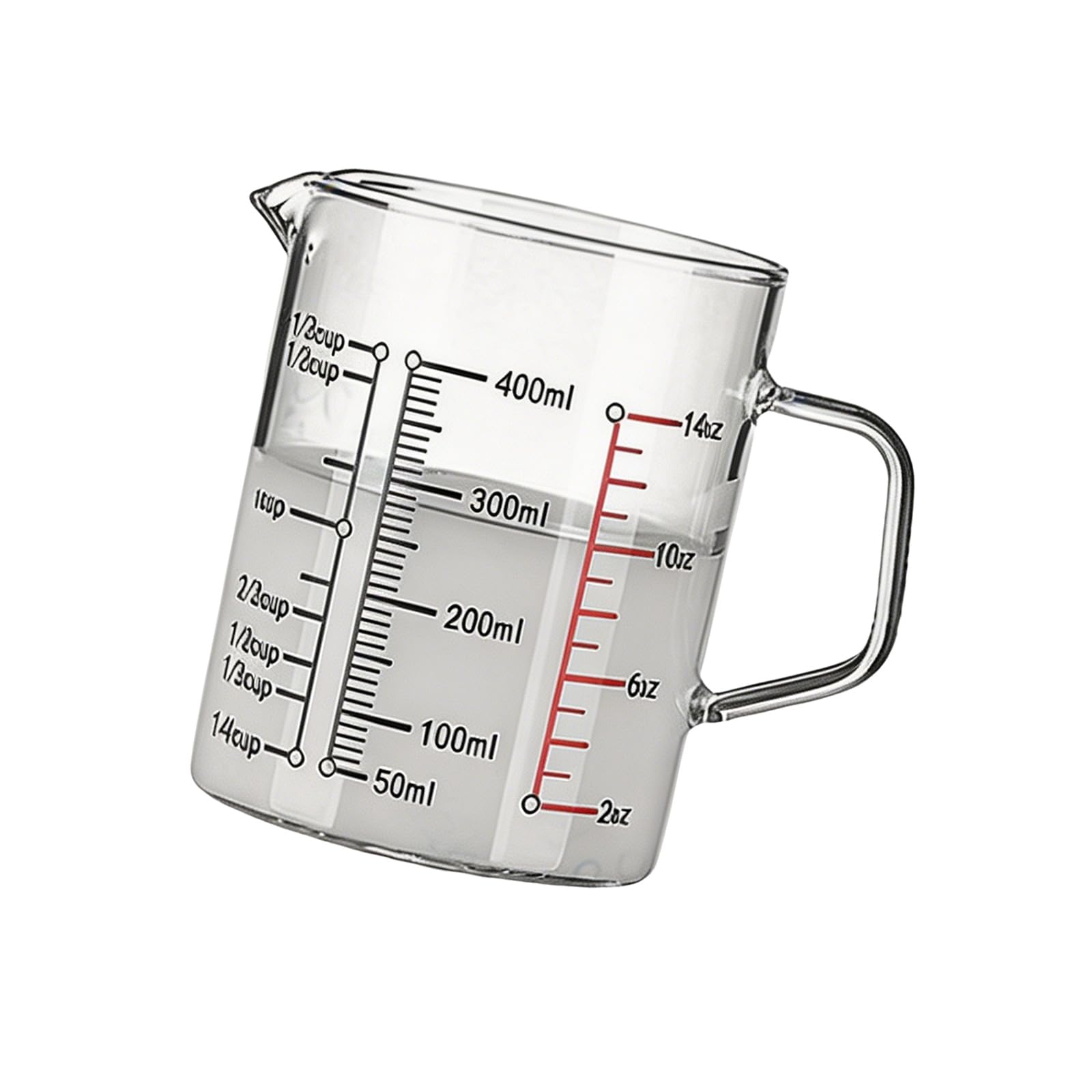 MALSSE Sturdy Glass Measuring Cup Multiple Capacity Home Baking Essential Equipments for Kitchen Use Sturdy Glass Measuring Cup Multiple Capacity Home Baking Essential for Use