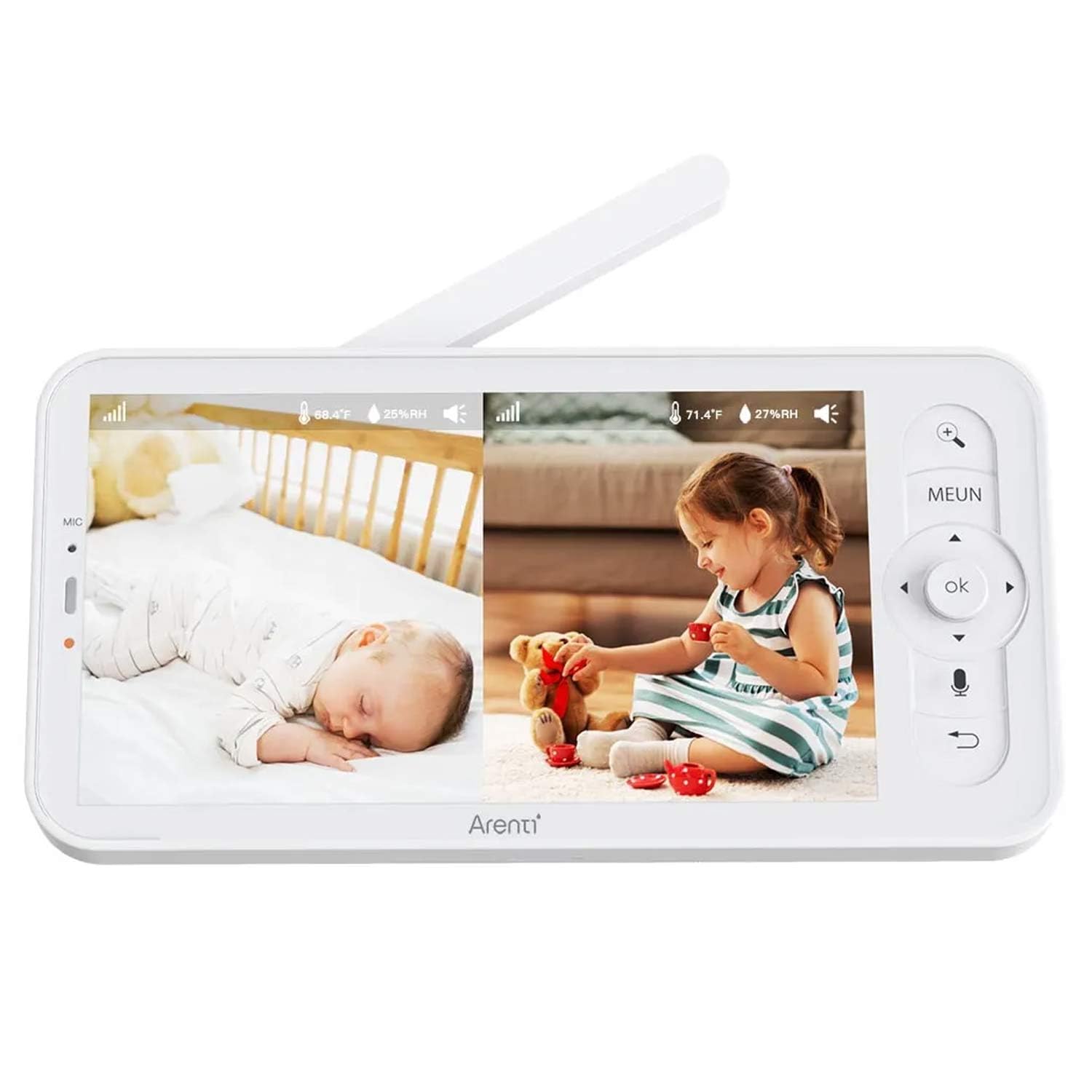 ARENTI AINanny B2 Kit Vigilabebés Full HD con Pantalla LCD de 5 Pulgadas, cámara, Giro e inclinación con Seguimiento automático