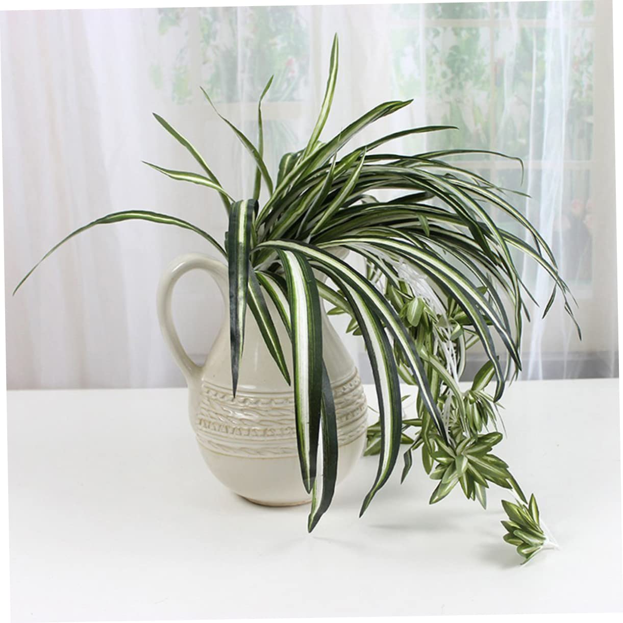 Alipis 6pezzi Finta Pianta Rampicante Chlorophytum Plastica Per Decorazione Casa Per Matrimonio Ufficio e Festa
