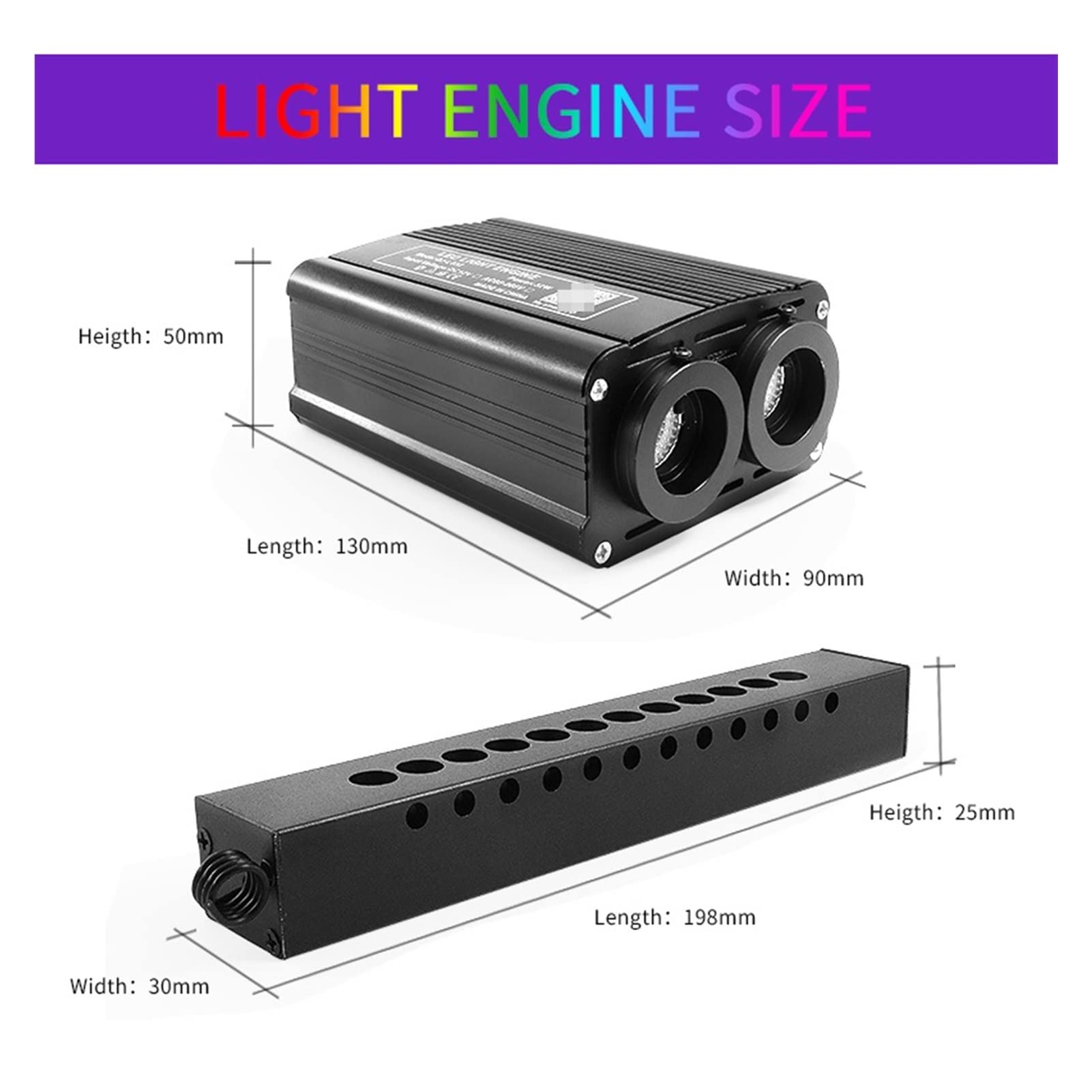 32W Meteor LED Car Starry Sky Light Dachu Gwiazdy Night Lights Auto Wewnątrz Sufit Lampy światłowodowe Lekkie Akcesoria samochodowe Wysoka Wydajność(300 0.75 4m 2pcs)