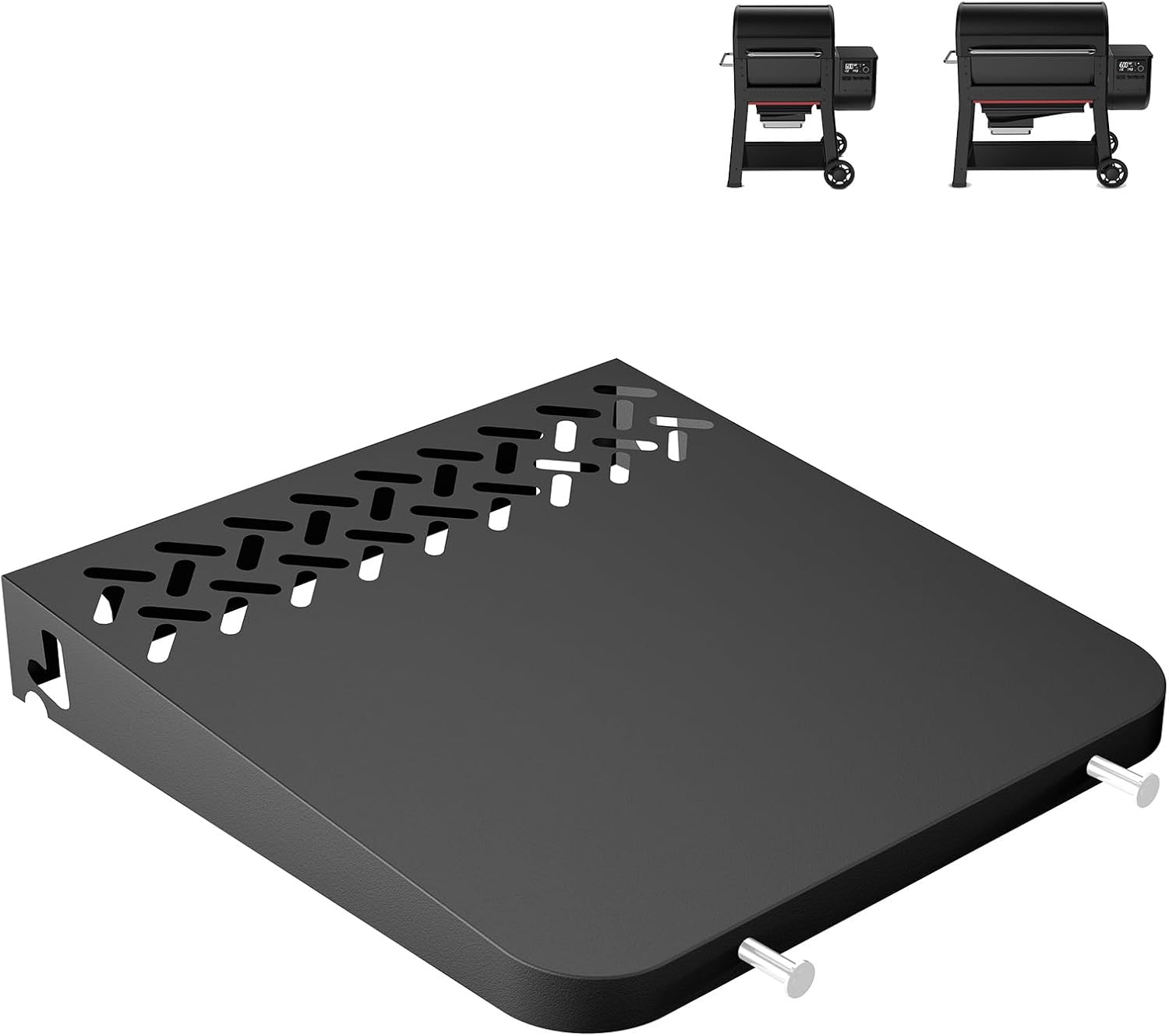 Folding Front Table for Weber Searwood 600 Pellet Grill, 24" x 12.5"