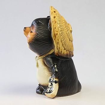 Amazon.co.jp: 信楽焼 たぬき 置物 9014-10 陶器 幅 15cm x 奥行