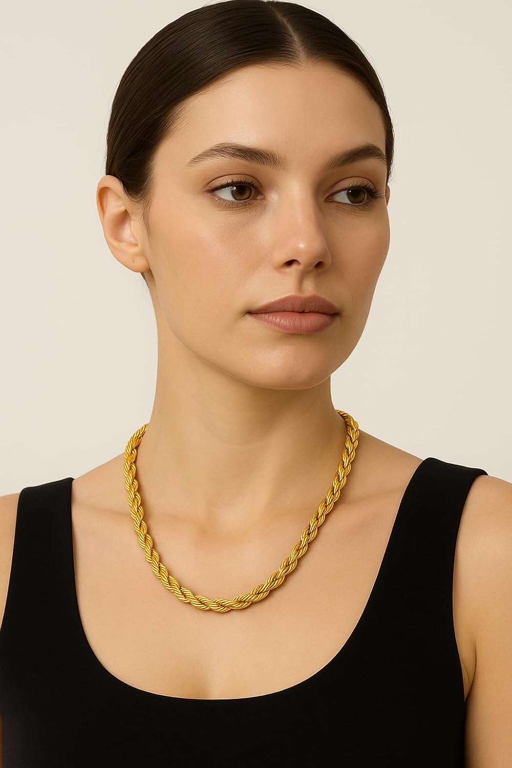 Real Solid 14K Yellow Gold Rope Chain Necklace for Men & Women Radiant Diamond Cut with Lobster Claw Clasp Heavy 14K Gold Chains Jewelry (3.5MM,5MM,6mm, 7mm, 8mm, 9mm) - Image 2