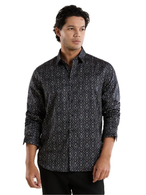 Image of MARK & ALBERT Men's Slim Fit Cotton Formal Shirt