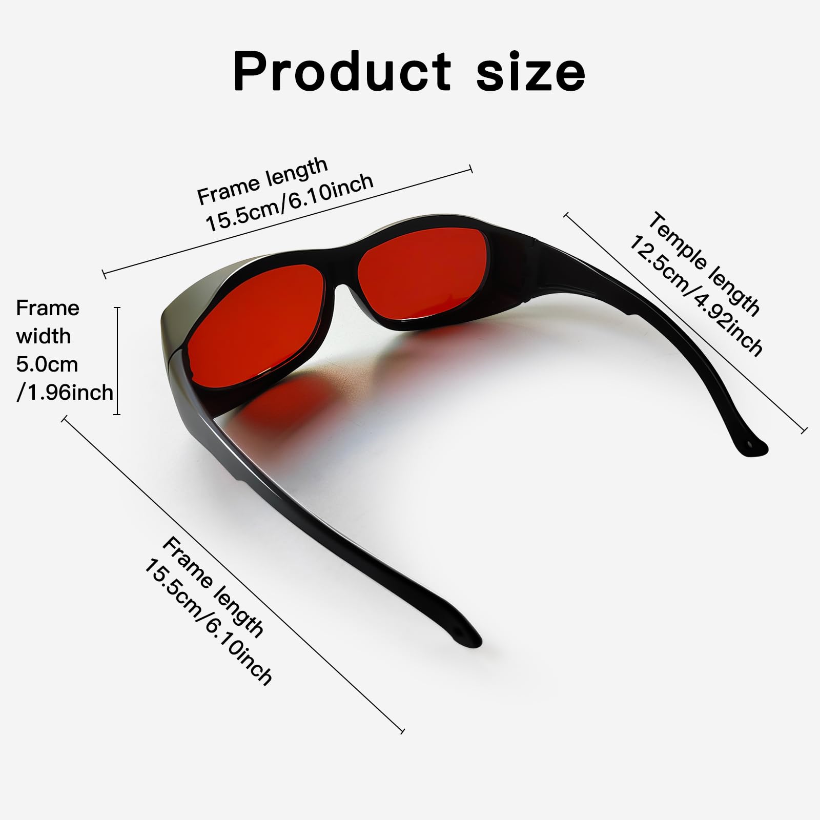 FONLAND Laser Safety Glasses for Laser Engraving Marking OD7+ 200-540nm Near Infrared Light, Blu, Green, UV Light Fiber Laser Goggles - Image 3