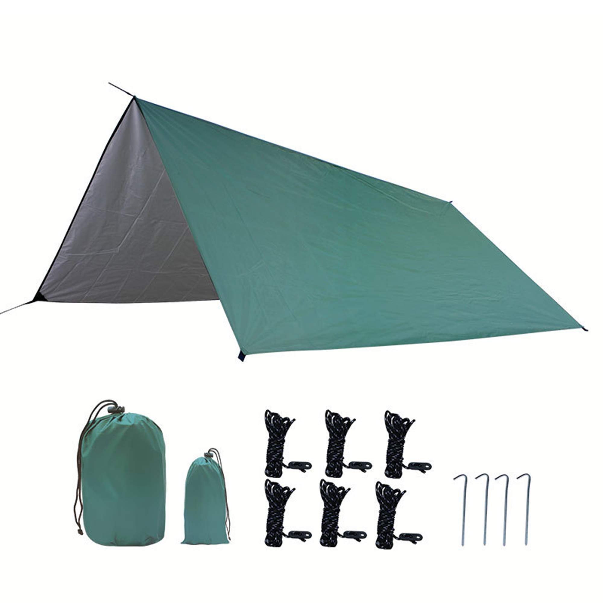 300cm X 300cm Telo per Tenda Amaca Riparo da Campeggio Portatile Ultraleggero Impermeabile Antivento da Viaggio per Ombrellone da Neve,