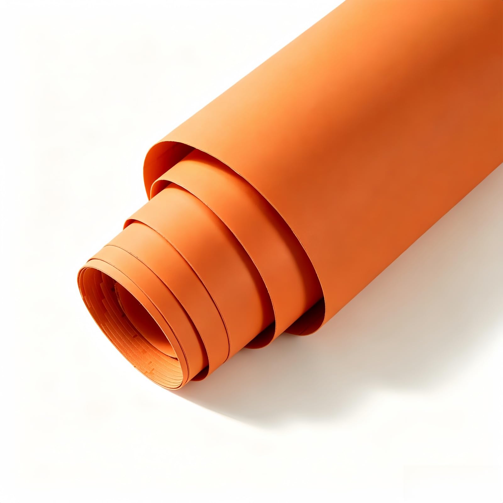 Orange Matte Cabinet Wrap Film Self Adhesive Peel Stick Wallpaper 40cm
