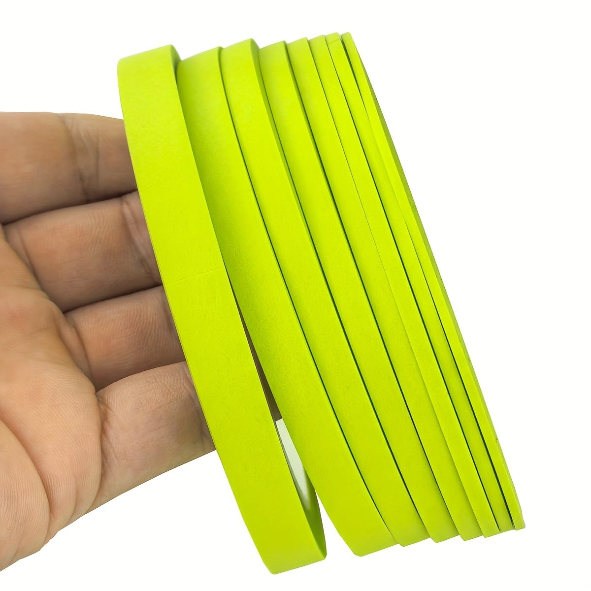 JINBING 8pcs Paper Masking Tape Pinstripe Tape for DIY Nail Arts Drawing Pattern Making Painters Tape 2mm - 10mm x 25m (Green) - Image 4