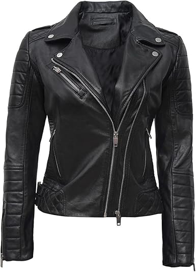 The Classo Women Zipper Biker Leather jacket available Real