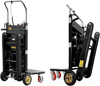 Carro Elevador para Escaleras Eléctrico Plegable​ Carretilla Electrica Sube Capacité 500kg,Carro Pista Eléctrico Motor Sin Escobillas 1500W,Ideal para Mudanzas Obras​ Logística​